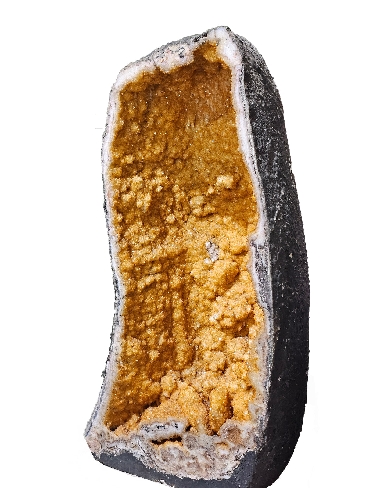 Citrine Druzy Geode – Honey Gold Crystal Formation