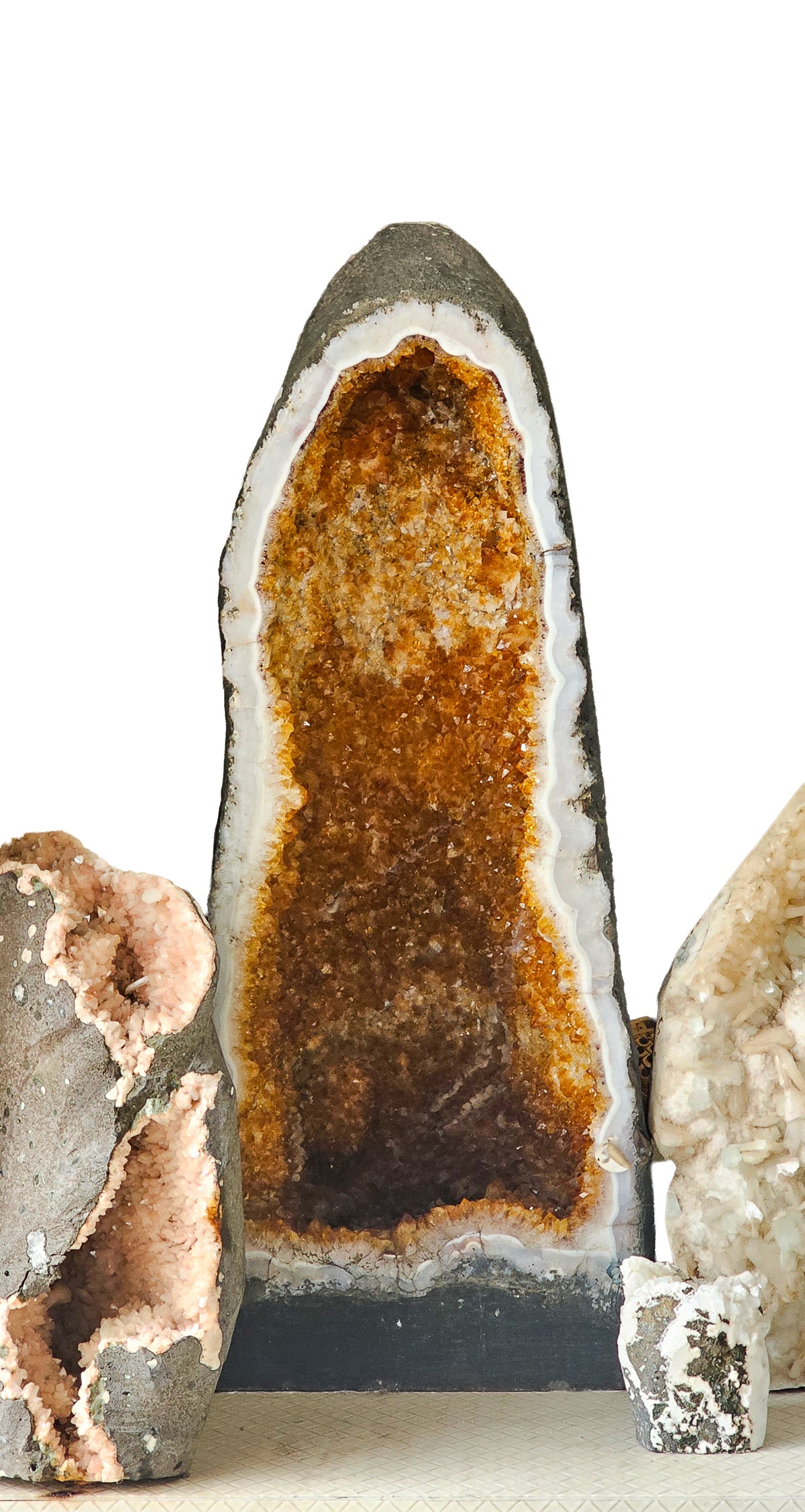 Citrine Druzy Geode – Honey Gold Crystal Formation