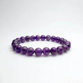 Amethyst 8MM Round Bead Bracelet