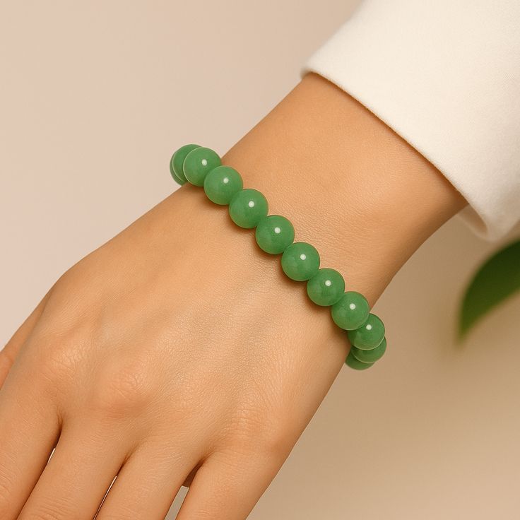 Green Aventurine 8MM Round Bead Bracelet